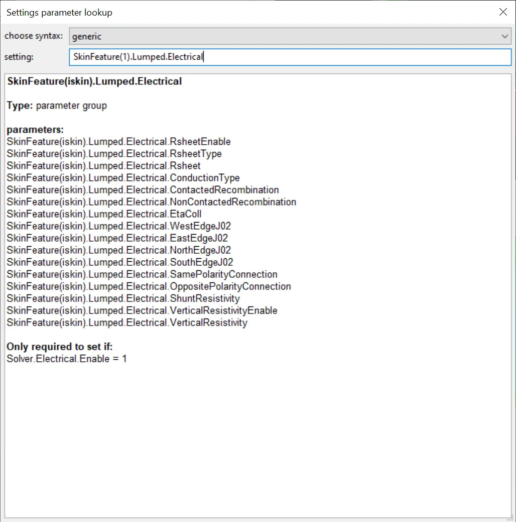 settings lookup example